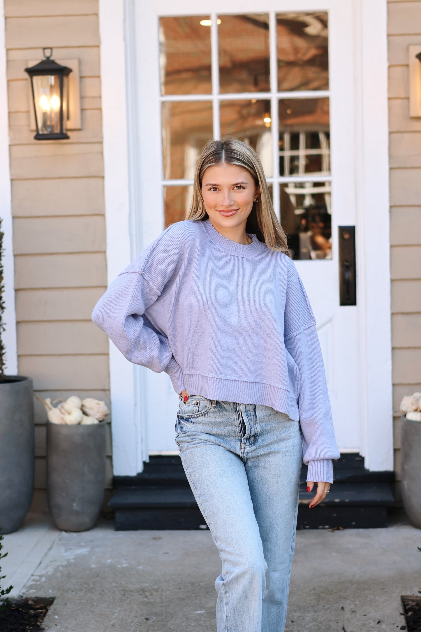 Can't Live Without CROP Blue Lavender
