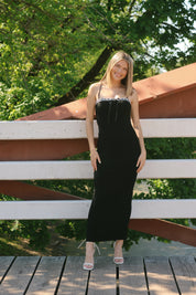 Alessandra Knit Maxi Black