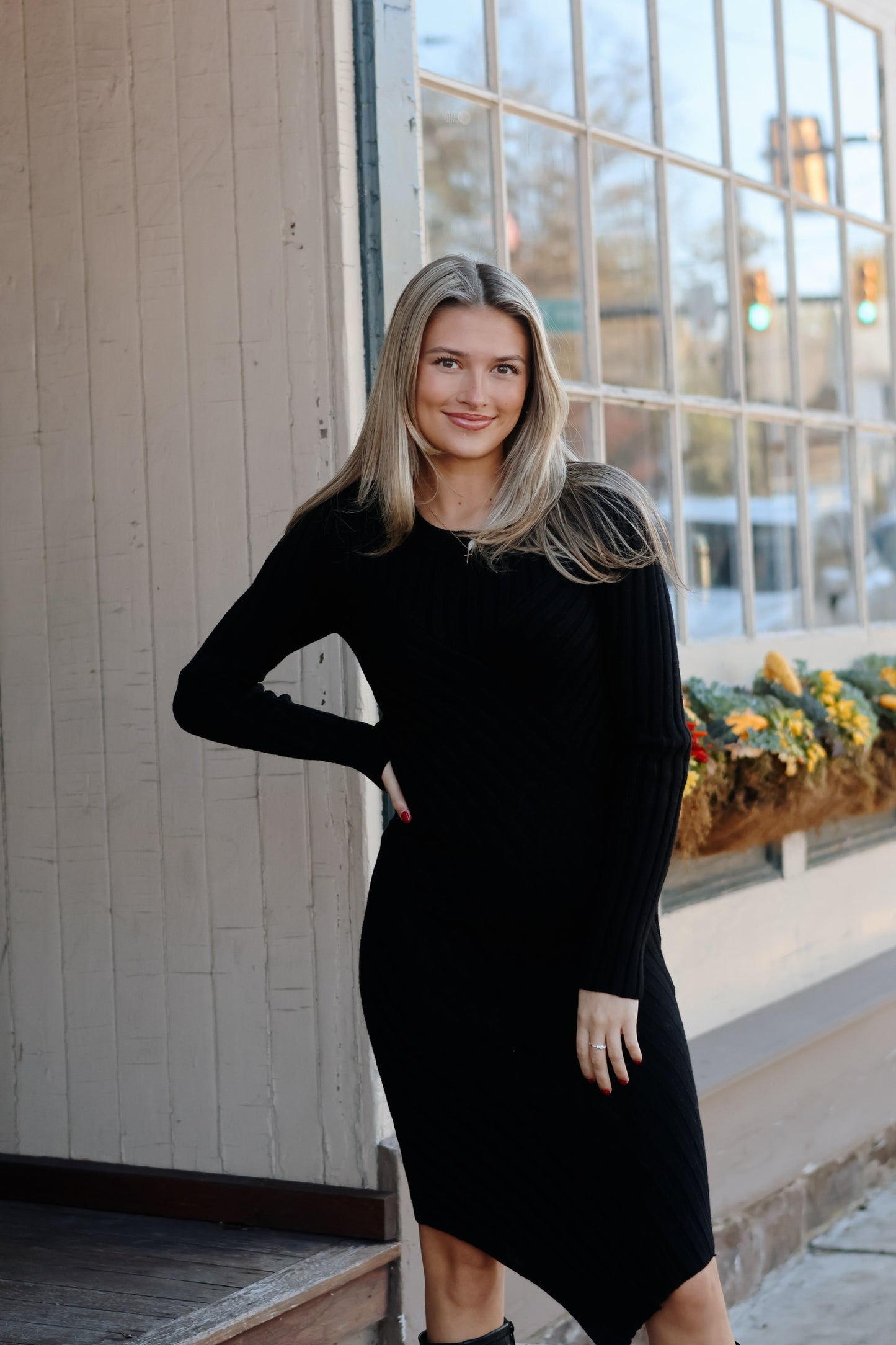 Serina Knit Dress Black