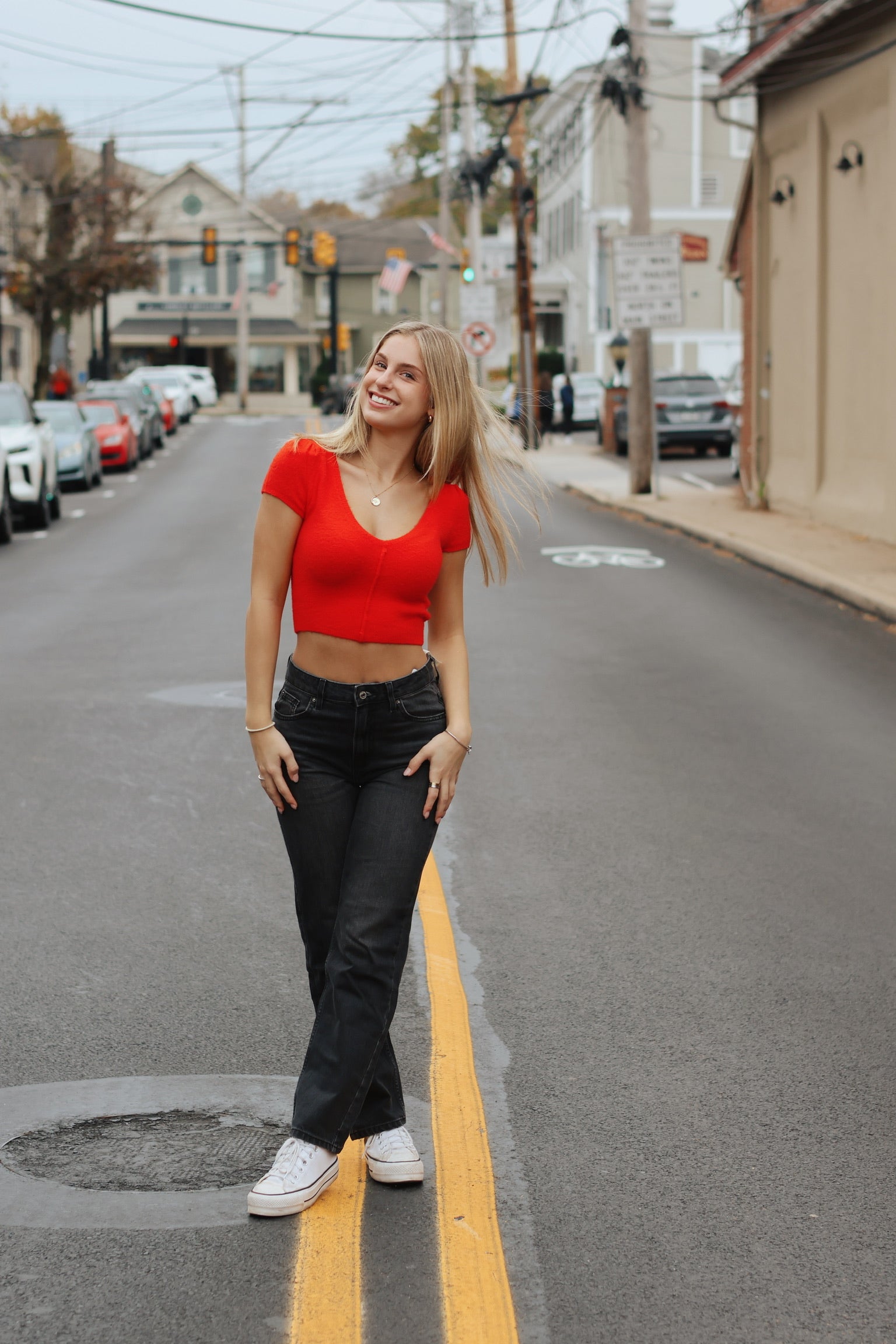 Keep Me Warm Crop Top Red Pop