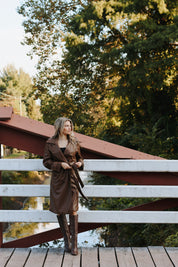 Ilia Trench Coat Dark Brown