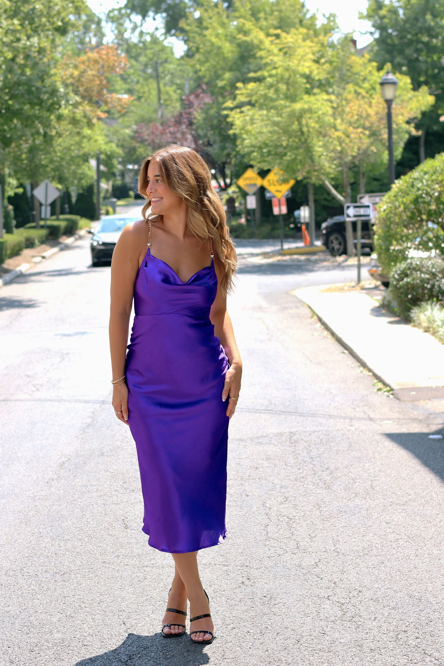 dark blue and purple dress Stella Iridescent Dress