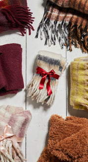 Sweet Valley Stripe Skinny Scarf in Earth