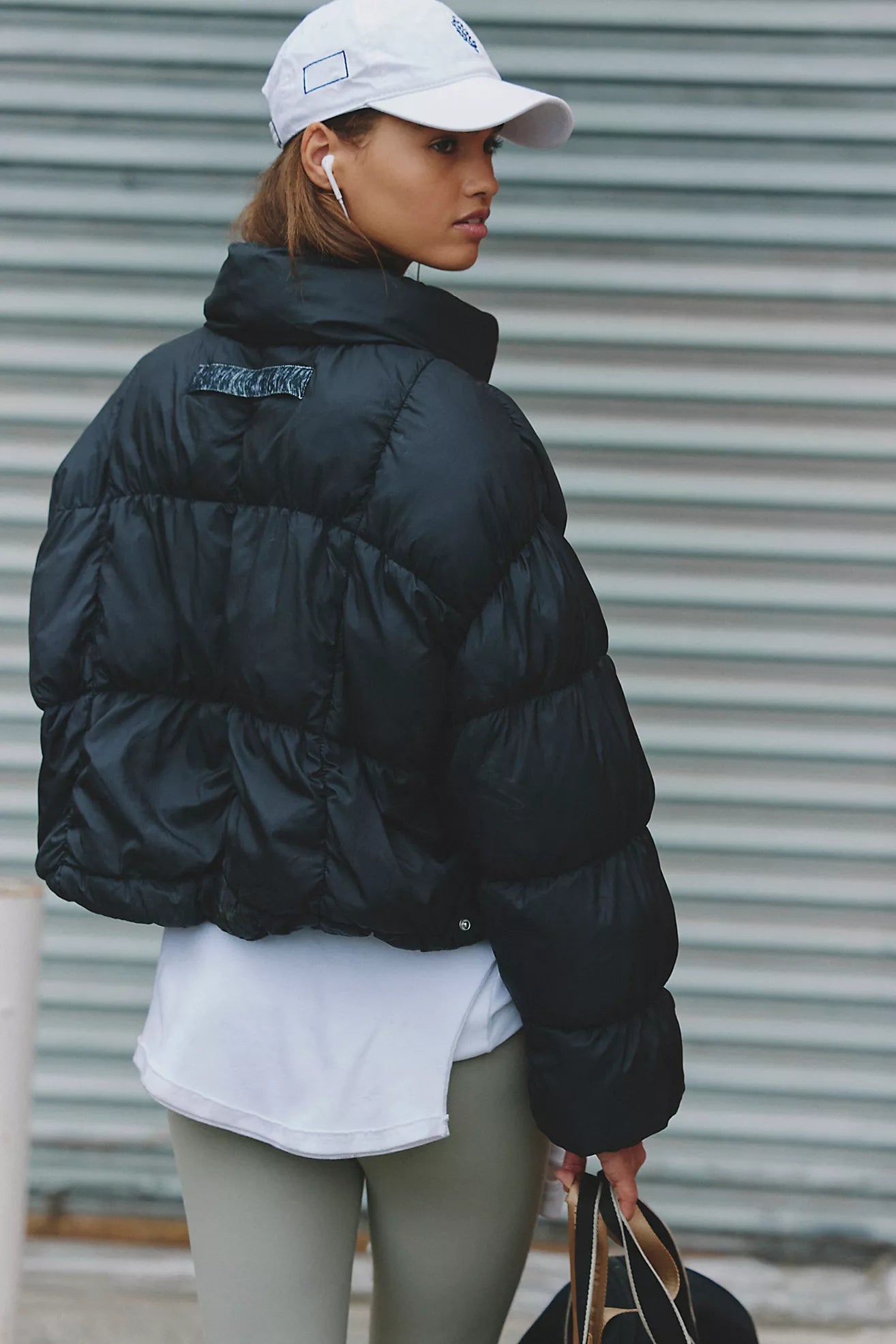 In A Bubble Puffer Jacket Black