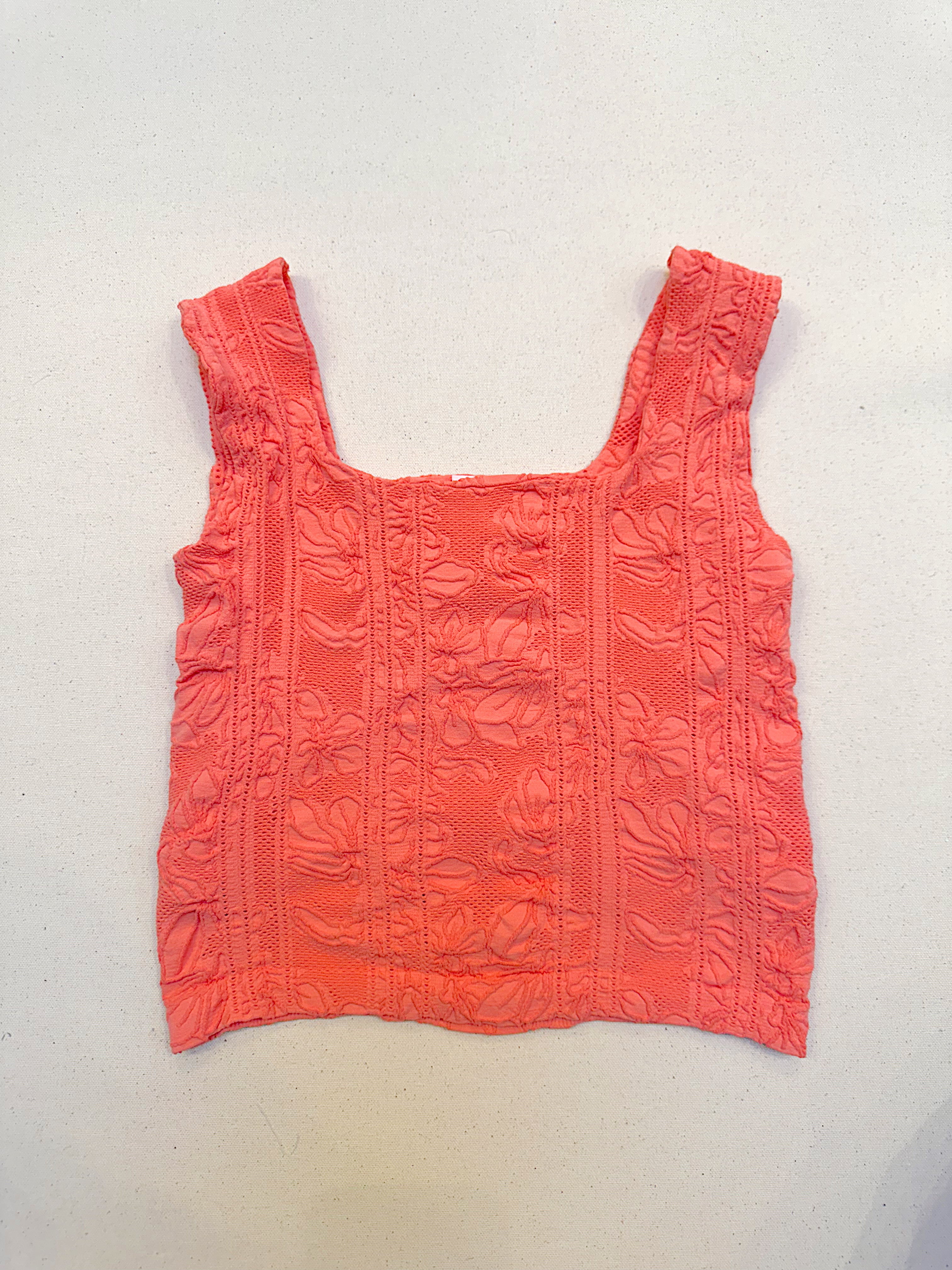Double Lace Square Crop Top by Niki Biki in Camellia