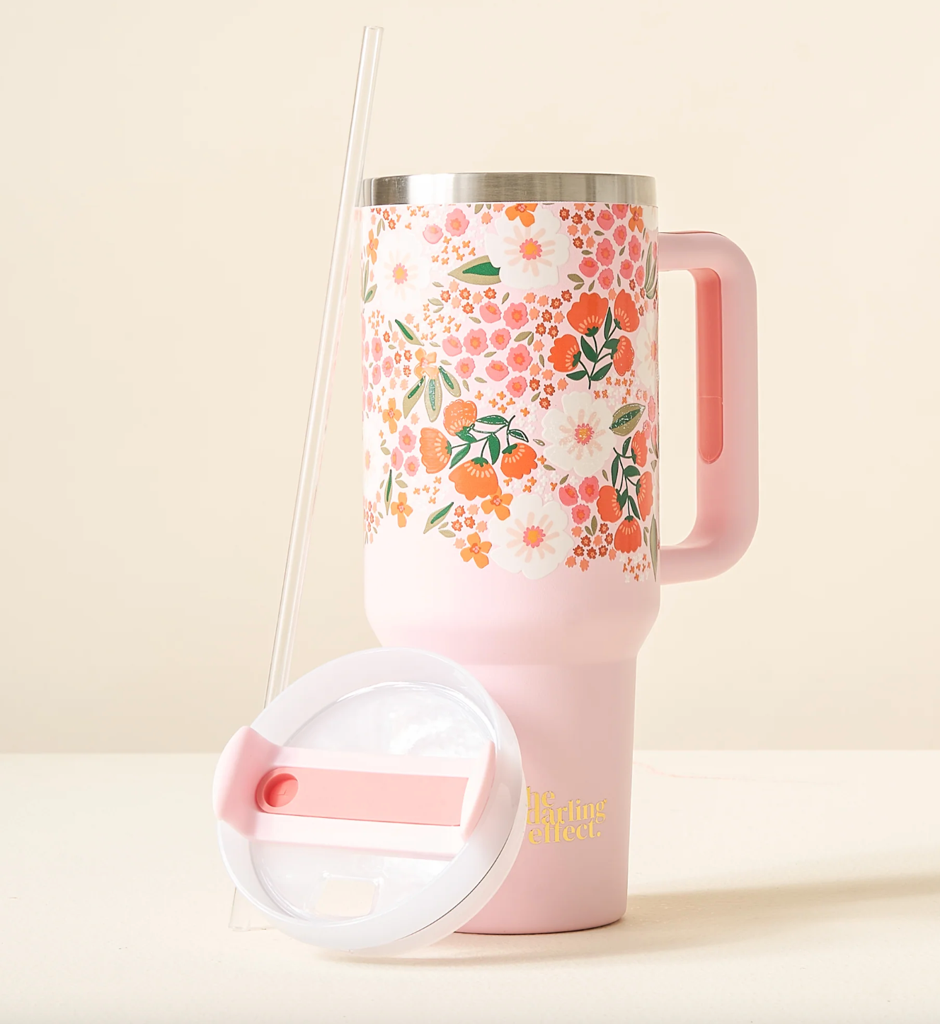 Take Me Everywhere Tumbler Beyond Blooms Pink Orange