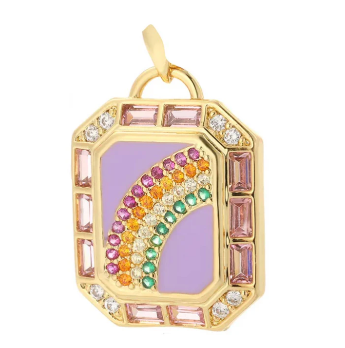 Purple Rainbow Charm