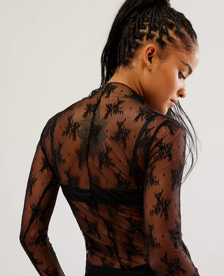 Lady Lux Layering Top Black