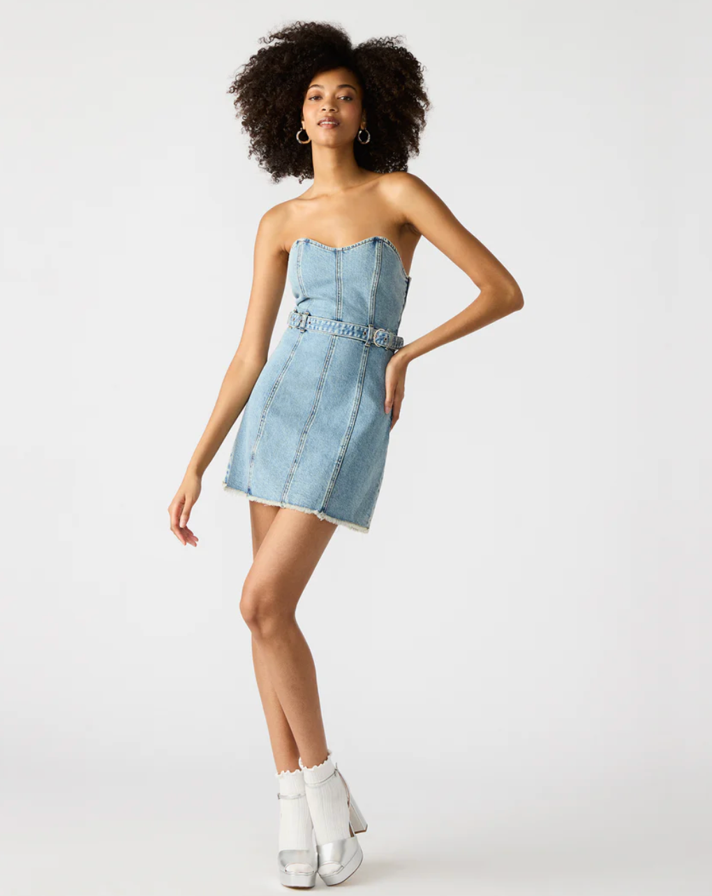 Matilda Strapless Denim Mini Dress
