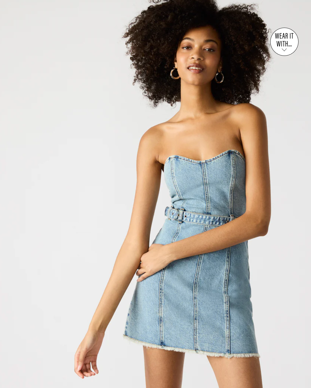 Matilda Strapless Denim Mini Dress