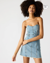 Matilda Strapless Denim Mini Dress