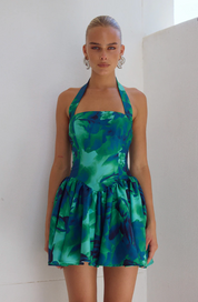 WINSLOW MINI DRESS - CALISTA GREEN