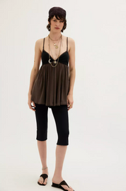 Trixie Tunic Black/Double Espresso FP