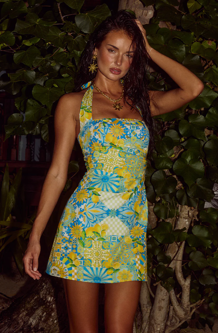 anacapri midi dress ANACAPRI MINI DRESS LEMON XXS