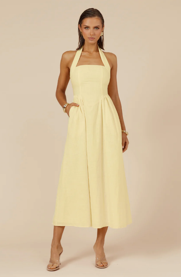 Locklea Midi Dress Lemon