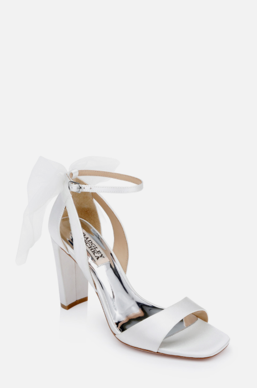Kim White Satin Bow