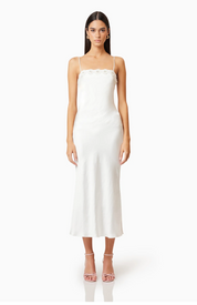 Clarissa Midi Dress In White by Elliatt