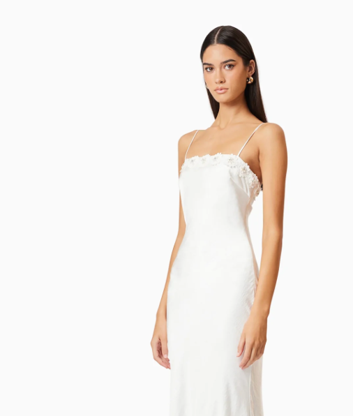 Clarissa Midi Dress In White by Elliatt