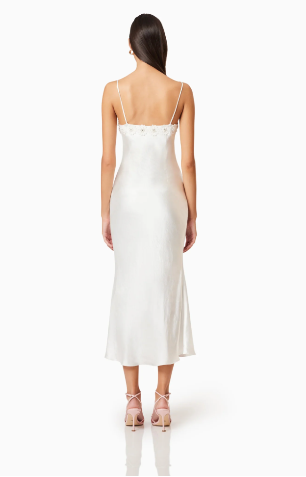 Clarissa Midi Dress In White by Elliatt
