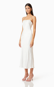 Clarissa Midi Dress In White by Elliatt