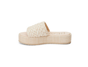 Cairo Beige Raffia Slides - BEACH