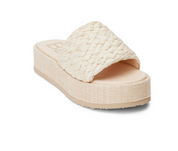 Cairo Beige Raffia Slides - BEACH