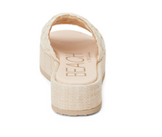 Cairo Beige Raffia Slides - BEACH