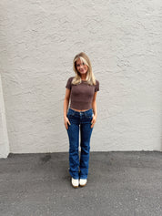 Bree Bow Top Chocolate Brown