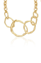 Interlocking Golden Chain Necklace: 18k Gold Plated / One Size
