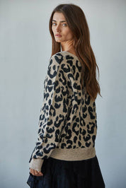 Celeste Cheetah Knit Cardigan
