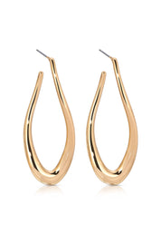 Oblong Abstract Hoop Earring