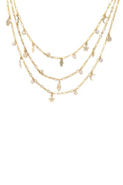 Mystic Triple Layer Choker in Gold
