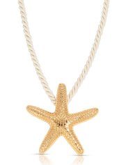 Starfish Statement Pendant Necklace: 18k Gold Plated