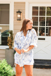 Life in Capri Tunic Blue Multi