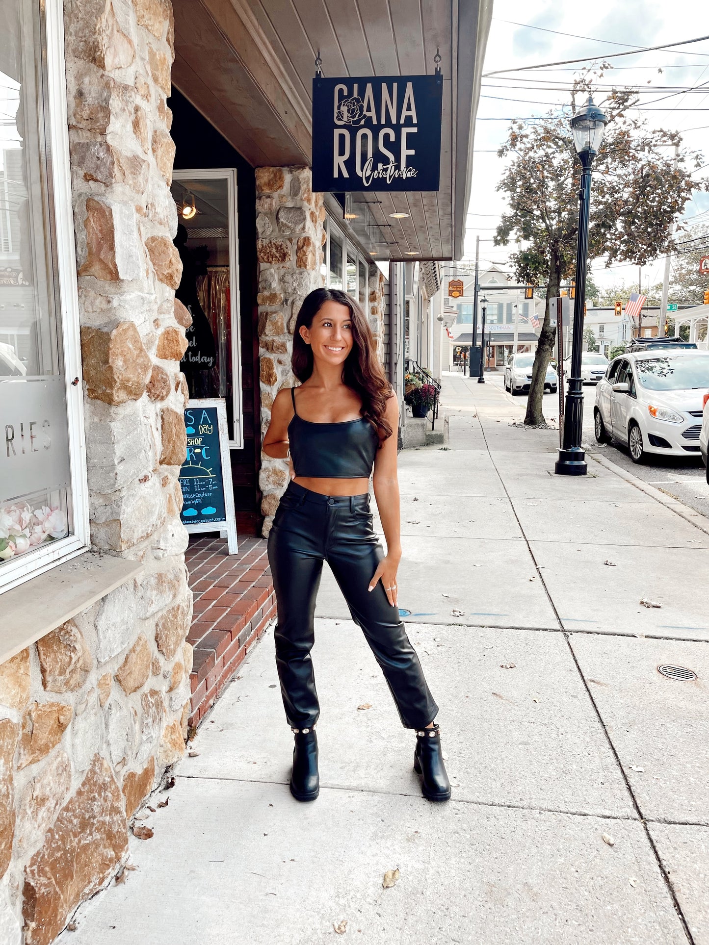 Perfect Fit Faux Leather Pants Black