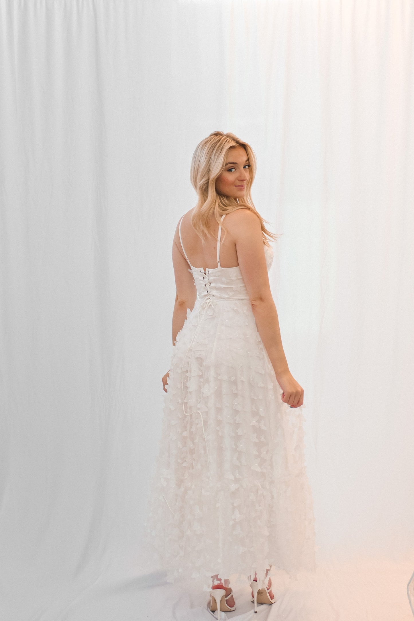 Butterfly Kisses Midi White
