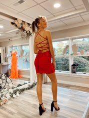 Ava Mini Dress Red