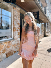 Taytum Strapless Mini Blush Pink