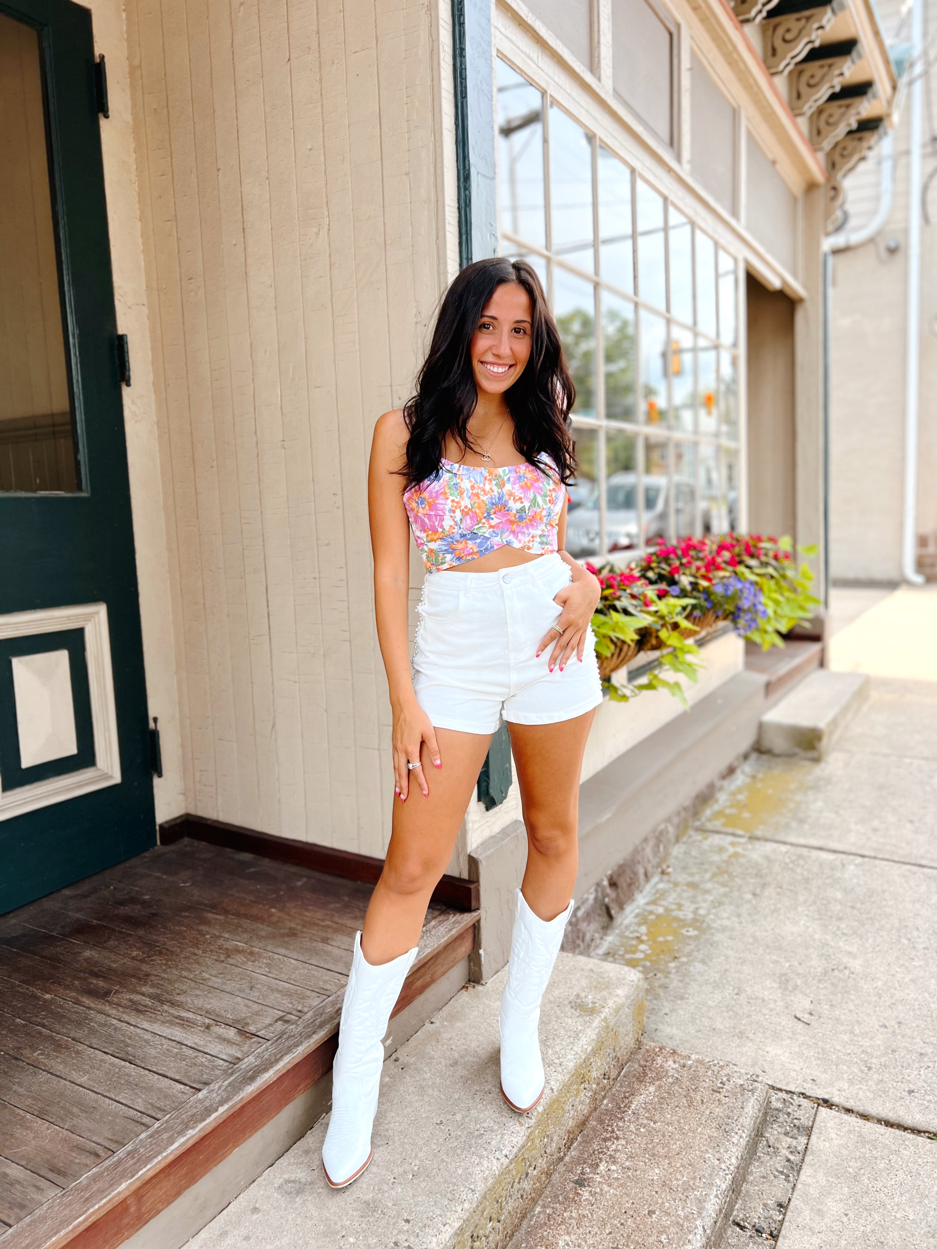 Super Trouper Crop Floral/Multi