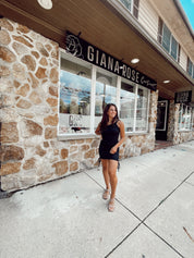 Cristina One Shoulder Dress Black