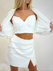 Jinni White Rhinestone Set