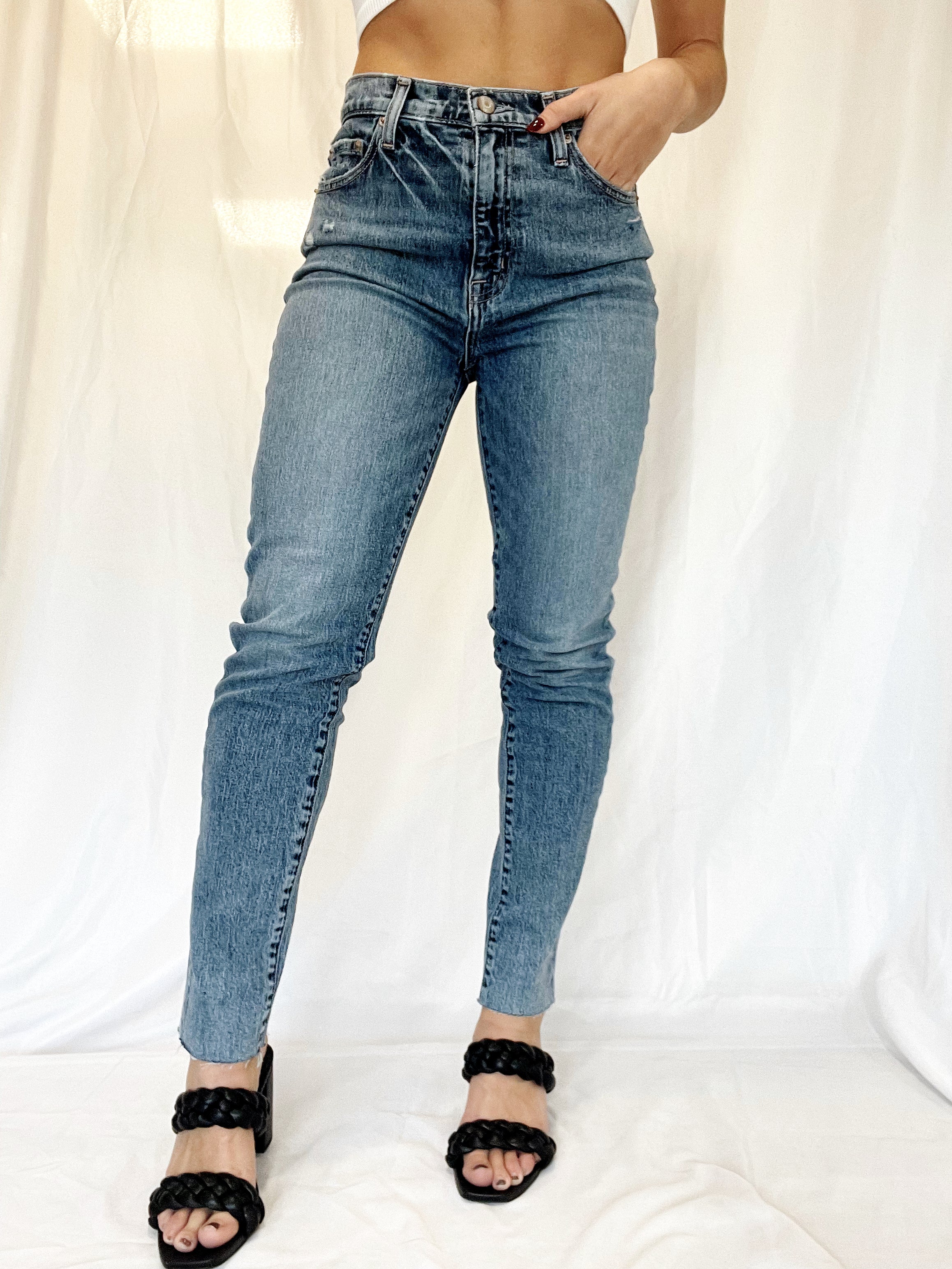 KATE HIGH RISE SLIM STRAIGHT - CENTRAL PARK