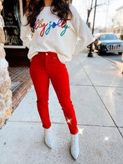 Holly Jolly Monroe Denim - COATED ROUGE