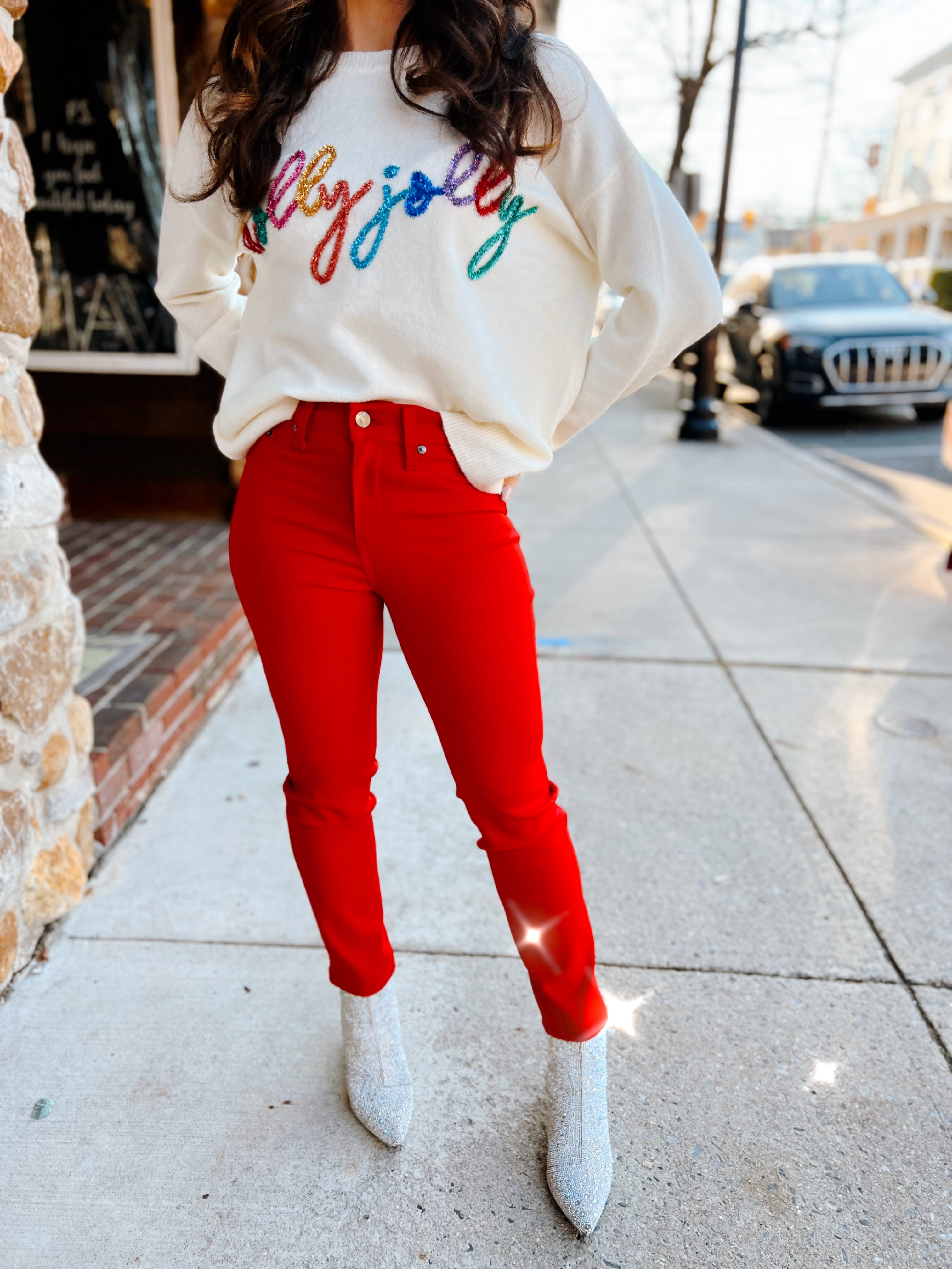 Holly Jolly Monroe Denim - COATED ROUGE