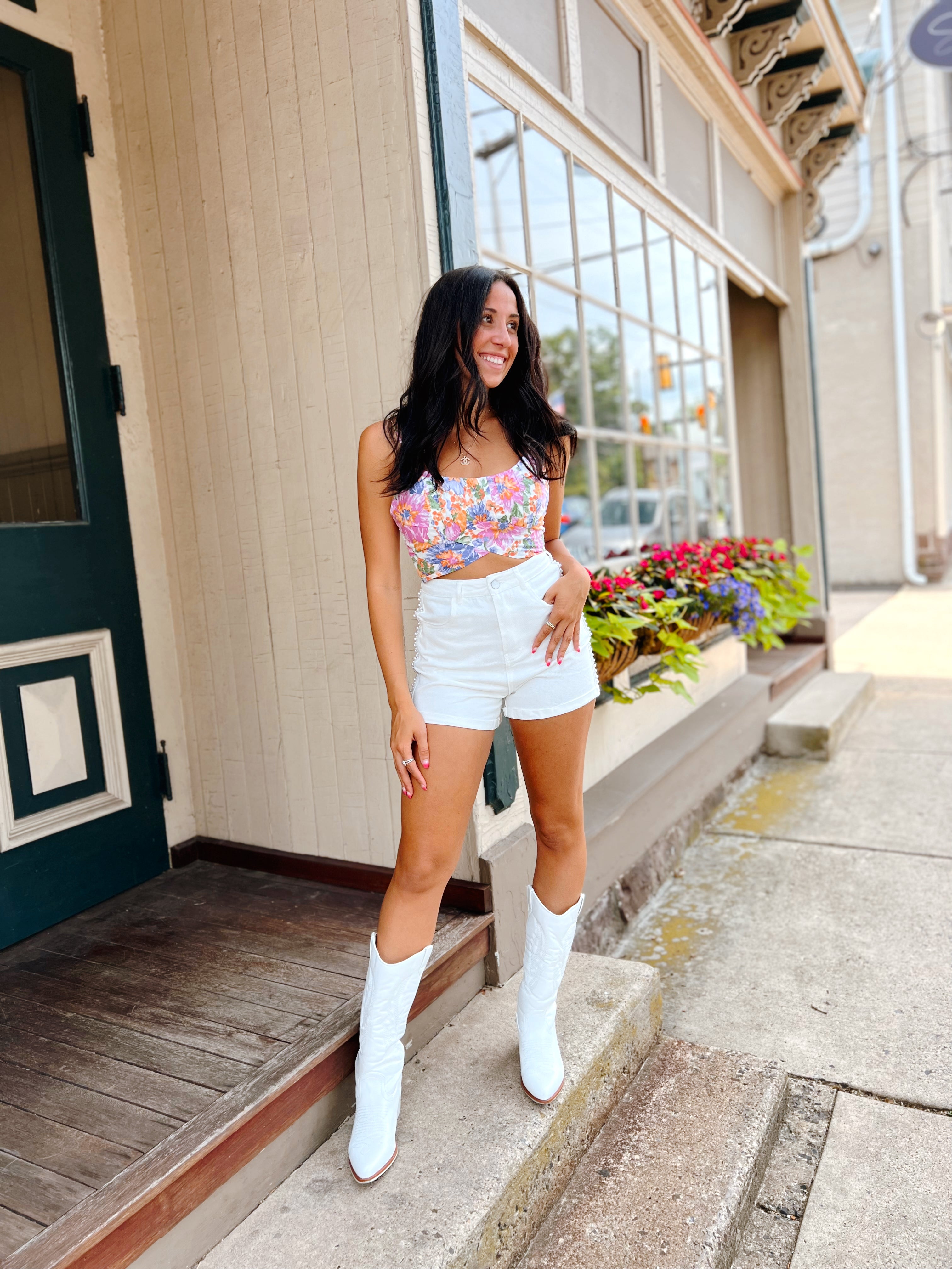 Super Trouper Crop Floral/Multi