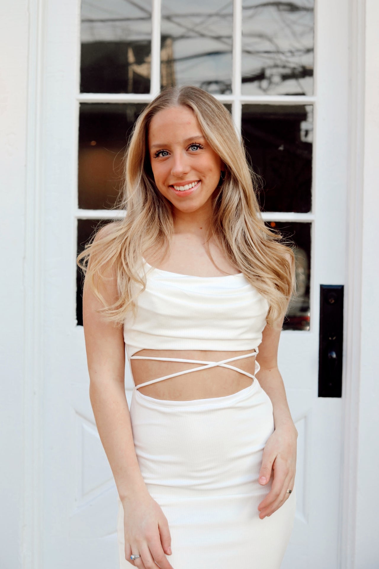 Crossed Paths Midi White