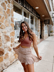 Carefree Mini Skort Beige/Multi