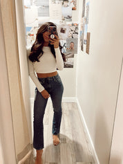 Lennon High Rise Cropped Boot- Adore