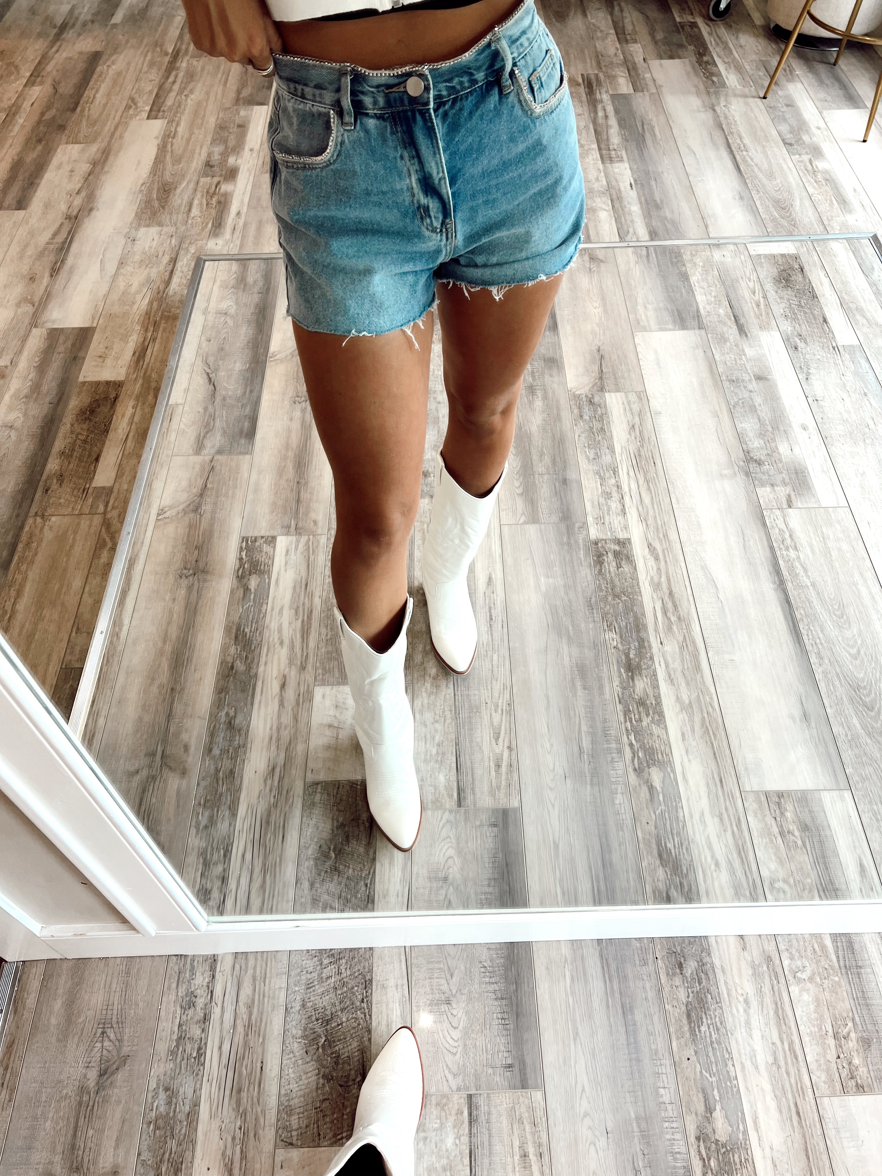 Billie White Cowboy Boot