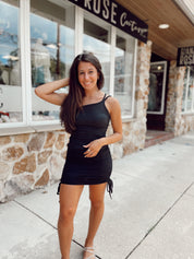 Cristina One Shoulder Dress Black